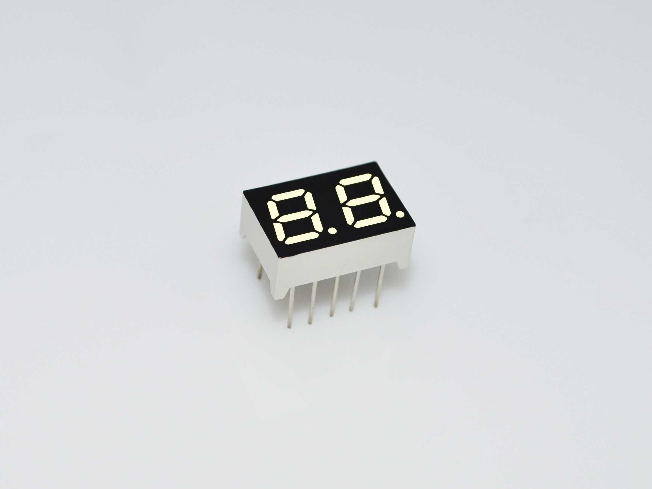 两位数码管ZB-2281AW白光